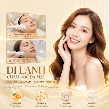 Chăm Sóc Da Mặt Di Lạnh Vitamin C, Collagen, Ngọc Trai, Arbutin – Giải Pháp Dưỡng Da Chuẩn Spa Hàn Quốc